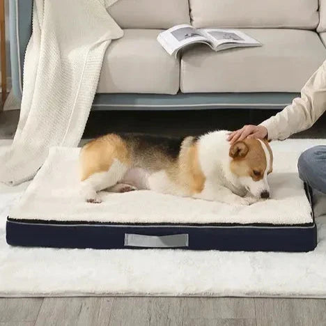Anti-Anxiety Calming Dog Bed Mat – Memory Foam Support, Washable Cover, Non-Slip Base