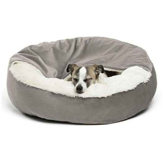 Cosy Pet Nest – Snuggle Blanket Bed for Small Dogs & Cats, Orthopedic Support, Non-Slip Base