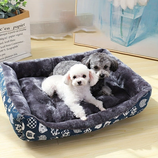 Dog Bed – Cosy Plush Nest, Deep Padded Calming Design, Washable Cover