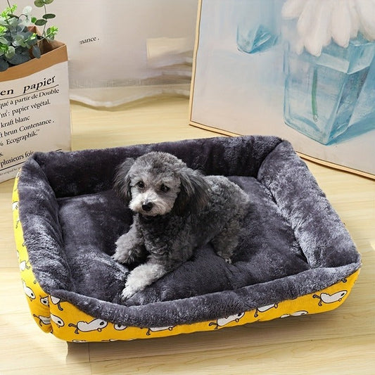 Dog Bed – Cosy Plush Nest, Deep Padded Calming Design, Washable Cover