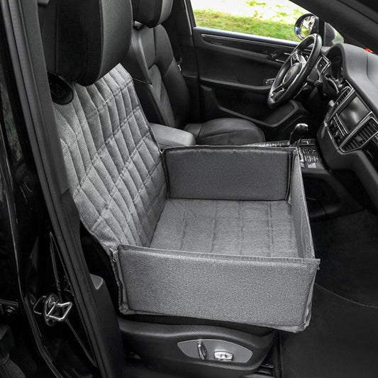 Travel Car Seat – Padded Booster Basket, Secure Straps, Water-Resistant, Cozy Comfort