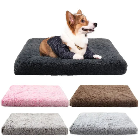 Dog Bed Cushion – Plush Calming Mat, Soft Washable Cover, Anti-Anxiety Design