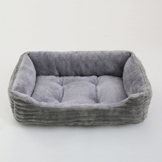 Calming Pet Bed – Plush Nest Design, Raised Edge Support, Soft & Washable Comfort