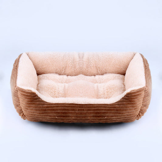 Calming Pet Bed – Plush Nest Design, Raised Edge Support, Soft & Washable Comfort