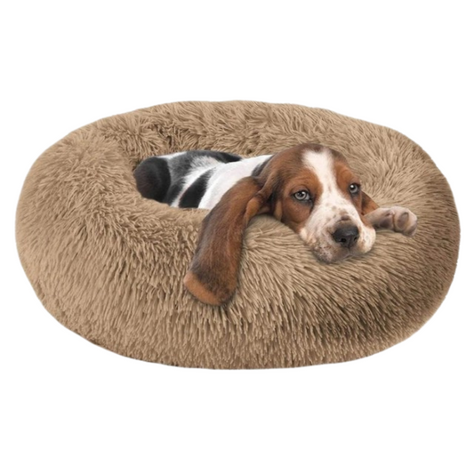 Cave Pet Bed – Enclosed Cozy Dog House, Plush Padded Cushion, Non-Slip Bottom, Washable Cover