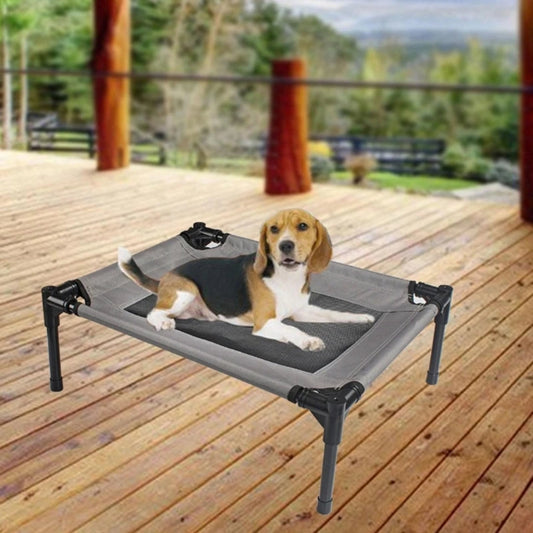 Elevated Dog Bed – Breathable Mesh, Metal Frame, Indoor/Outdoor Cooling Design