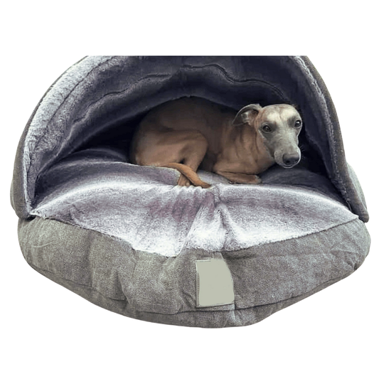 Calming Pet Cave – Hooded Sofa Design, Plush Rounded Shape, Washable Cover, Soft Cushioning