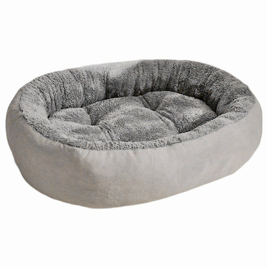 Velvet Dog Bed – Plush Fleece Interior, All-Season Comfort, Soft & Supportive