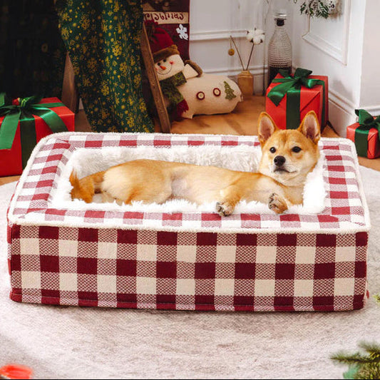 Cave Pet House – Plush Enclosed Design, Cushioned Base, Non-Slip, Washable Cover (S/M/L)